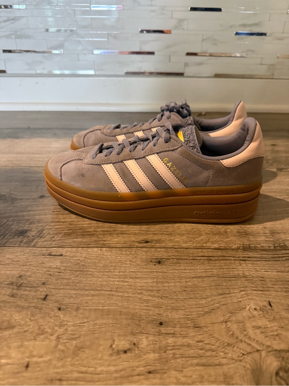 adidas Platform Campus Suede Sneakers - Mauve with Pink Accents